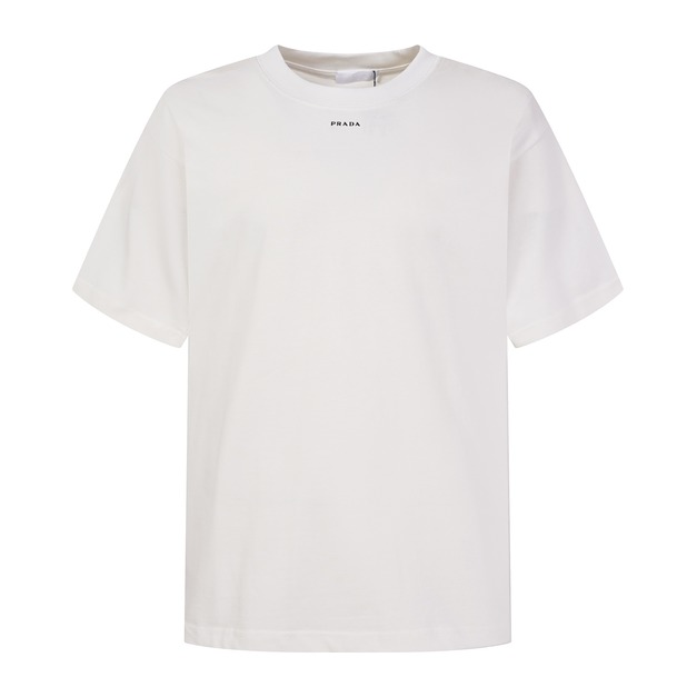 PRADA 胸上小字母LOGO短袖 (白)