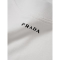 PRADA 胸上小字母LOGO短袖 (白)_4