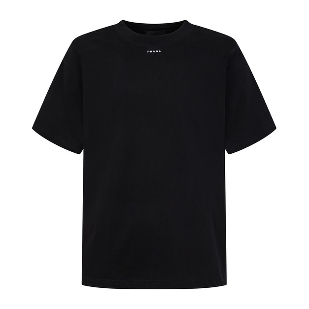 PRADA 胸上小字母LOGO短袖 (黑)