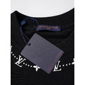 LOUIS VUITTON 老花LOGO串接短袖 (黑)_4