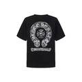 CHROME HEARTS 船錨馬蹄手繪短袖 (黑色)