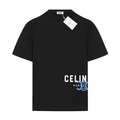 CELINE 側邊印花圓領短袖 (黑色)
