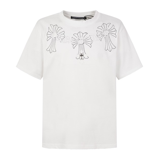 CHROME HEARTS 三十字架刺繡短袖 (白色)