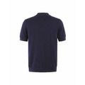 FENDI 純色徽標紐扣套頭 POLO 衫 (藍)_1