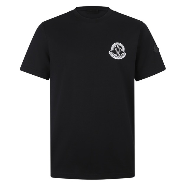 MONCLER 經典左胸LOGO短袖 (黑色)