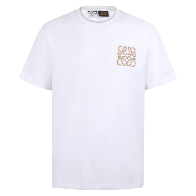 LOEWE 左胸刺繡 LOGO 標識短袖 (白)