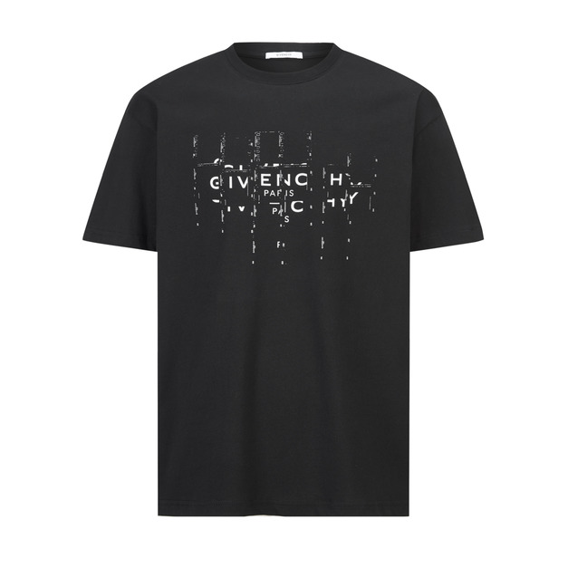 GIVENCHY 斷層印花標識短袖 (黑)