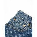 LOUIS VUITTON 標識滿印牛仔短褲_4