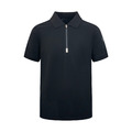 MONCLER 標識半拉鍊 Polo 衫 (黑)
