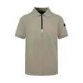 MONCLER 標識半拉鍊 Polo 衫 (淺卡其)