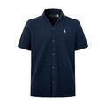 RALPH LAUREN 刺繡毛衣襯衫 (藍)