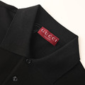 GUCCI 馬術扣刺繡口袋短袖POLO衫 (黑)_3