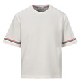 THOM BROWNE 袖口織帶短袖 (白)