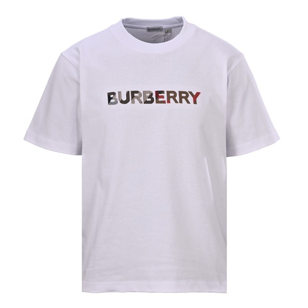 BURBERRY 八色字母繡短袖 (白)