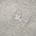 BURBERRY 格紋拼領珠地布短袖POLO衫 (灰)_3