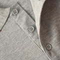 BURBERRY 格紋拼領珠地布短袖POLO衫 (灰)_5
