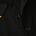 BURBERRY 格紋拼領珠地布短袖POLO衫 (黑)_5