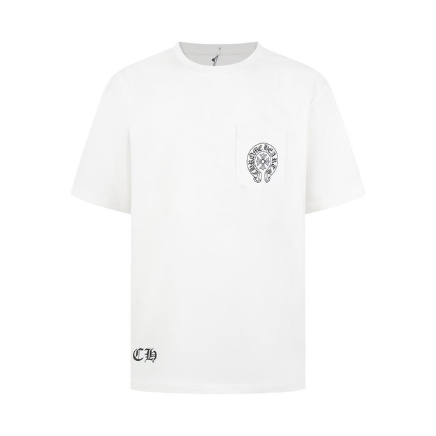 CHROME HEARTS 後背滿版小LOGO短袖 (白)