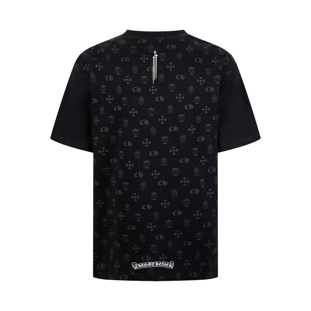 CHROME HEARTS 後背滿版小LOGO短袖 (黑)
