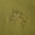 BURBERRY 戰馬格子門禁短袖POLO衫 (綠)_2