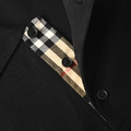BURBERRY 戰馬格子門禁短袖POLO衫 (黑)_4