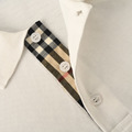 BURBERRY 戰馬格子門禁短袖POLO衫 (白)_4