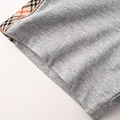 BURBERRY 格紋裝飾棉質短袖 (灰)_4
