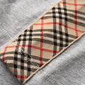 BURBERRY 格紋裝飾棉質短袖 (灰)_5