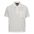 GUCCI 馬術扣刺繡口袋短袖POLO衫 (白)