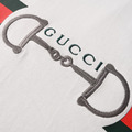 GUCCI 馬術扣織帶短袖 (白)_2