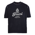 Gucci 嵌花針織短袖 (黑)