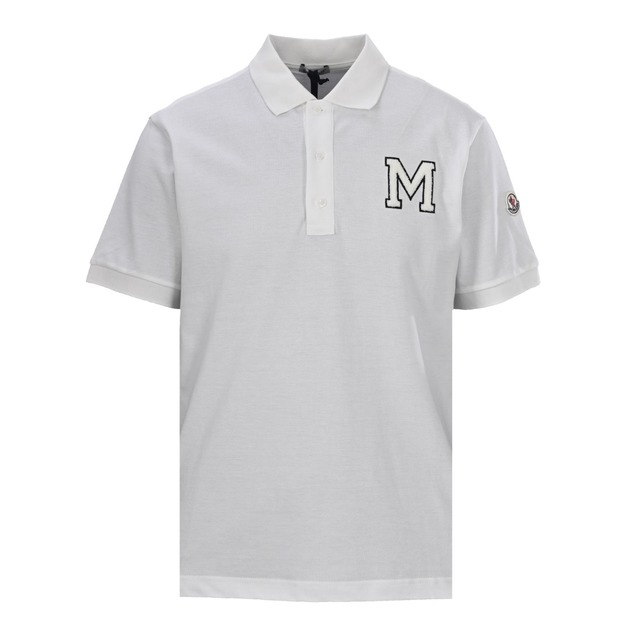 MONCLER M字毛巾繡短袖POLO衫
