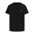 CHROME HEARTS 拼皮十字架短袖 (黑)
