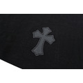 CHROME HEARTS 拼皮十字架短袖 (黑)_3