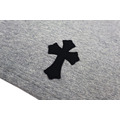 CHROME HEARTS 拼皮十字架短袖 (灰)_3