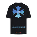 CHROME HEARTS 藍色十字花印花短袖（黑色）