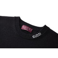 GUCCI 領口標識提花針織短袖（黑色）_2