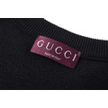 GUCCI 領口標識提花針織短袖（黑色）_3