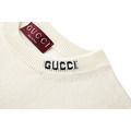 GUCCI 領口標識提花針織短袖（杏色）_2