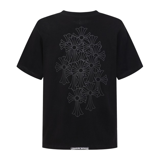 CHROME HEARTS 暗影十字花印花短袖 (黑)