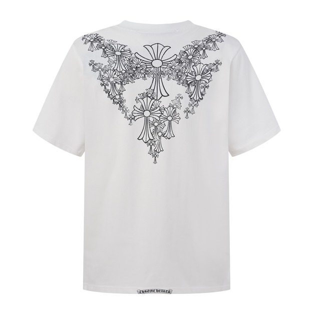 CHROME HEARTS 斑駁十字架短袖 (白)