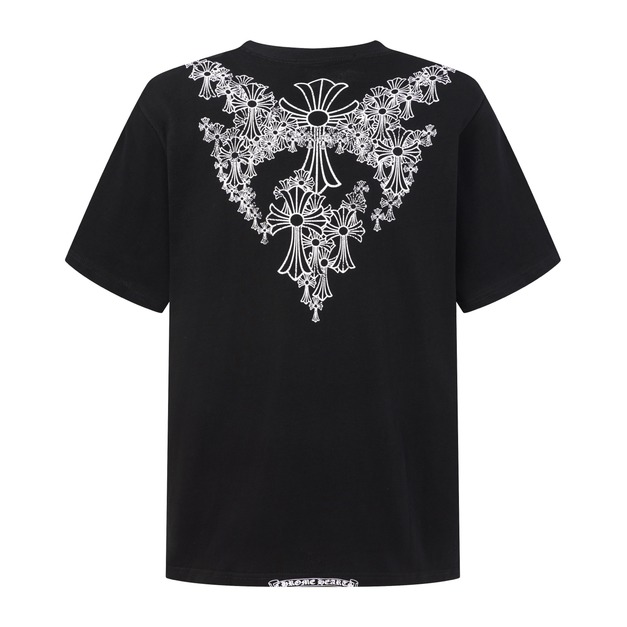 CHROME HEARTS 斑駁十字架短袖 (黑)