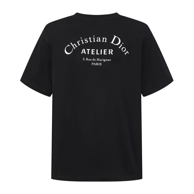 DIOR 字母LOGO印花短袖 (黑)