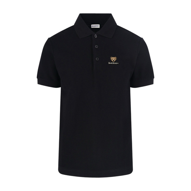 BURBERRY 小熊字母刺繡POLO衫 (黑)
