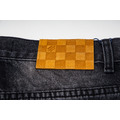 LOUIS VUITTON 麂皮皮牌標識牛仔褲_7