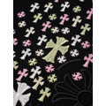 CHROME HEARTS 滿天星刺繡磨破短袖 (黑)_3