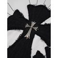 CHROME HEARTS 十字架貼布刺繡短袖 (白)_4