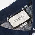 GUCCI 針織滿版提花字母Polo衫短袖 (黑)_3
