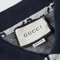 GUCCI 針織滿版提花字母Polo衫短袖 (灰)_4