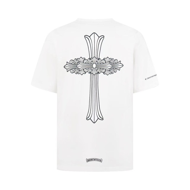 CHROME HEARTS 梵文大十字架短袖 (白)